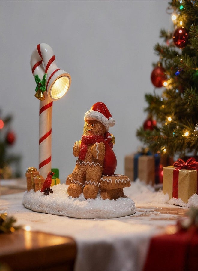 YOQUATE Christmas Gingerbread Man Decorations Indoor Home Decor Christmas Gingerbread Man Figurines Winter for Table Top Centerpiece Fireplace Decor Cute Decoration Gift（GB） - Image 5
